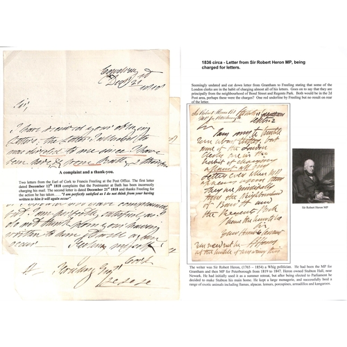 201 - 1807-38 Letters to Francis Freeling concerning changes of address for M.Ps (4), the election of new ... 