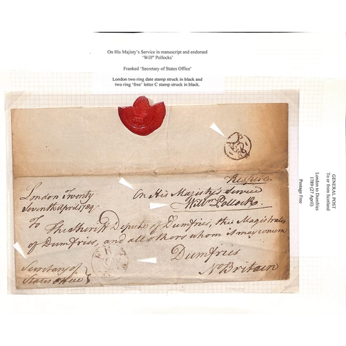 210 - Lord Lieutenant / Secretary of State. 1789-1839 Entire letters, entires (6), envelopes (2) and a fro... 