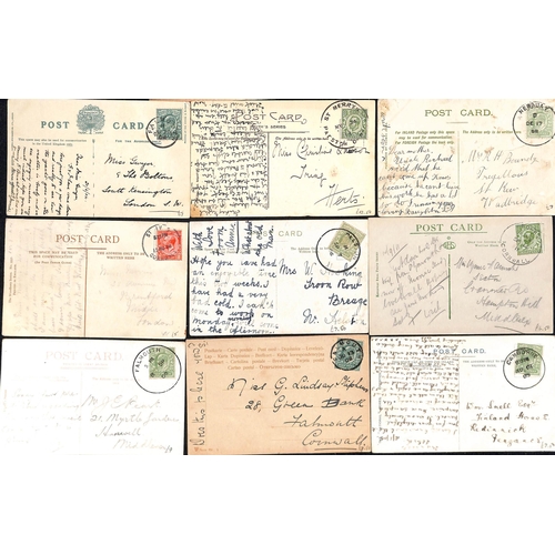 274 - Skeletons/Rubbers. 1896-1935 Skeletons (42) and rubbers (33) virtually all on picture postcards, mai... 