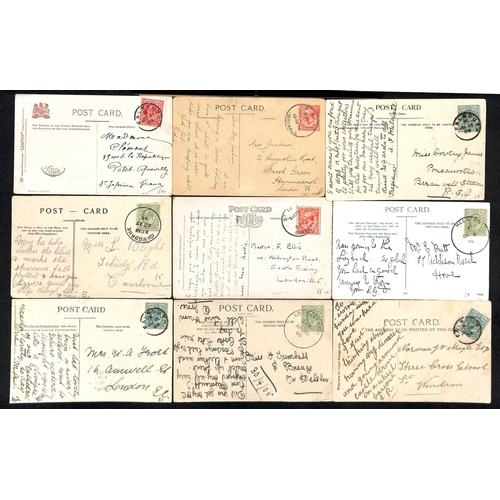 274 - Skeletons/Rubbers. 1896-1935 Skeletons (42) and rubbers (33) virtually all on picture postcards, mai... 