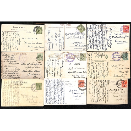 274 - Skeletons/Rubbers. 1896-1935 Skeletons (42) and rubbers (33) virtually all on picture postcards, mai... 