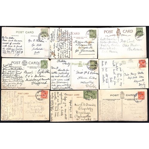 278 - Skeletons/Rubbers. 1904-31 Skeletons (22) and rubbers (55), virtually all on picture postcards, main... 