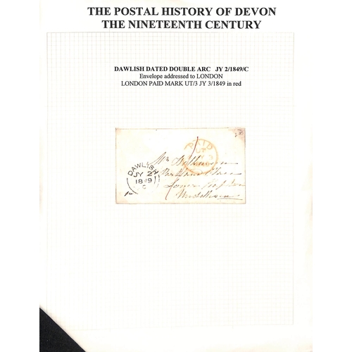 280 - Dawlish & Torquay. 1805-49 Entire letters or entires (39) and fronts (4) comprising letters written ... 