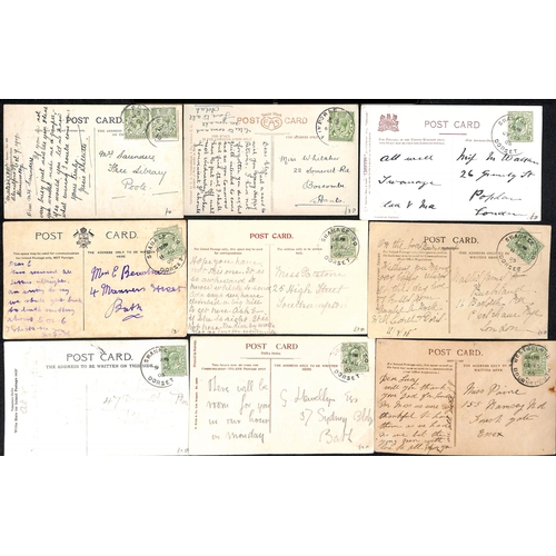 284 - Skeletons/Rubbers. 1904-28 Skeletons (71) and rubbers (17) virtually all on picture postcards, mainl... 