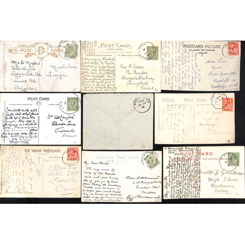 284 - Skeletons/Rubbers. 1904-28 Skeletons (71) and rubbers (17) virtually all on picture postcards, mainl... 