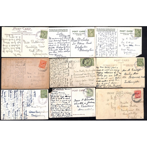 284 - Skeletons/Rubbers. 1904-28 Skeletons (71) and rubbers (17) virtually all on picture postcards, mainl... 