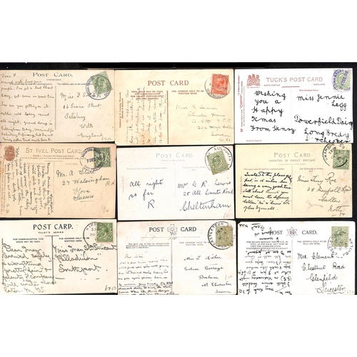 284 - Skeletons/Rubbers. 1904-28 Skeletons (71) and rubbers (17) virtually all on picture postcards, mainl... 