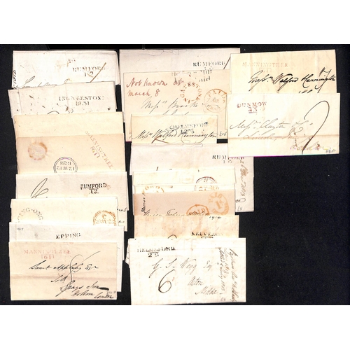 287 - 1815-59 Entire letters, entires, and covers, mainly prestamp with scarce Braintree 