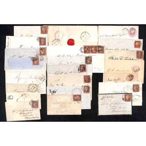 290 - 1776-1859 Entire letters and covers with prestamp, undated circles (56), Maltese Crosses, etc., some... 