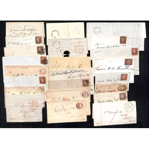 293 - 1788-1859 Entire letters and covers with prestamp, undated circles (22), Penny Posts, Maltese Crosse... 