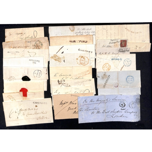 293 - 1788-1859 Entire letters and covers with prestamp, undated circles (22), Penny Posts, Maltese Crosse... 