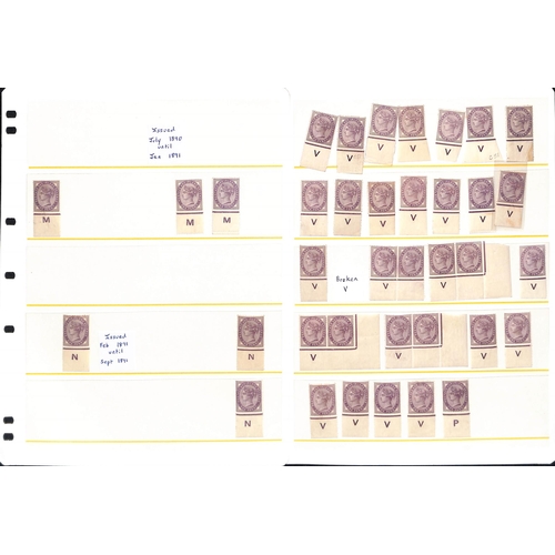 53 - 1881 1d Lilac die II, mint Controls comprising singles (177), pairs (33), strips (14) and blocks (2)... 