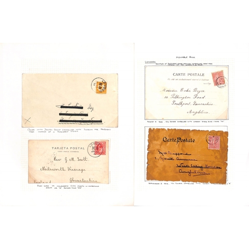 531 - London. 1897-1936 Postcards and covers with the 