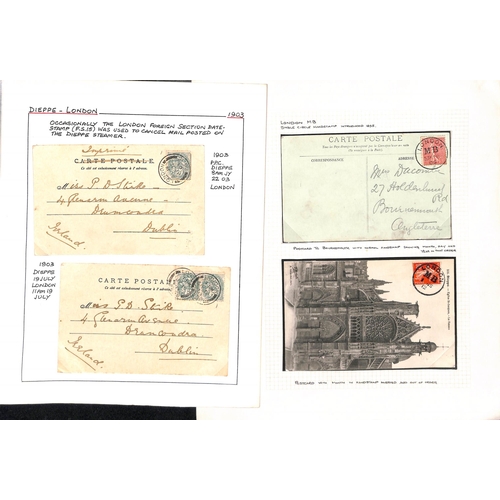 531 - London. 1897-1936 Postcards and covers with the 