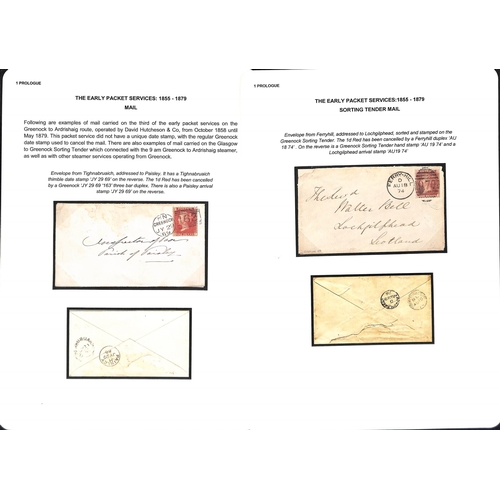 539 - 1869-1910 Covers and cards including 1869-76 covers carried on the packet prior to the use of datest... 