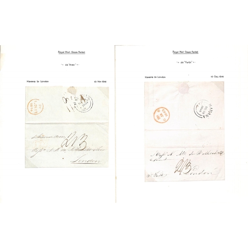 620 - Cuba. 1843-61 Stampless entires to London all with Havana British P.O datestamps, sent on the Tay, A... 