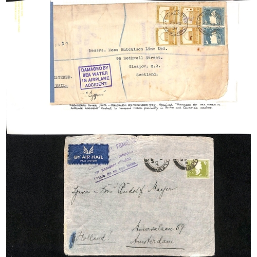 698 - Cygnus - Palestine / Austria. 1937 Covers from Palestine to Holland, Monaco, Austria or G.B, the fir... 