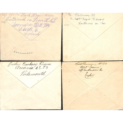 710 - c.1914-15 Stampless P.O.W envelopes from the 