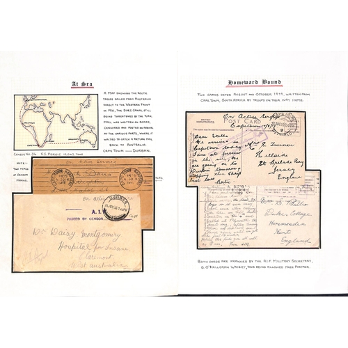 740 - South Africa/Sierra Leone. 1916-19 Covers and cards comprising 1918 stampless card of Freetown with ... 