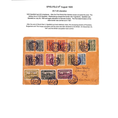 873 - 1920-21 Local issues and overprints including Spielfeld overprints on cover (16 values), Carinthia P... 