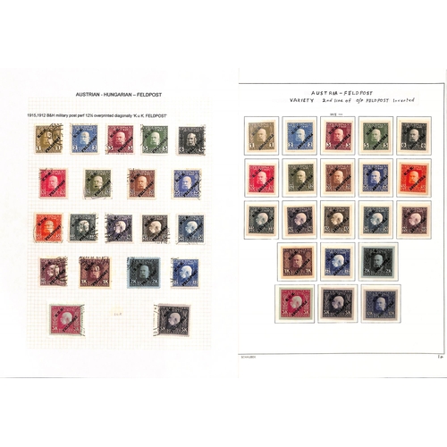 876 - Military Post. 1915-18 Collection on pages including 1915 overprint set mint and used, imperf set mi... 