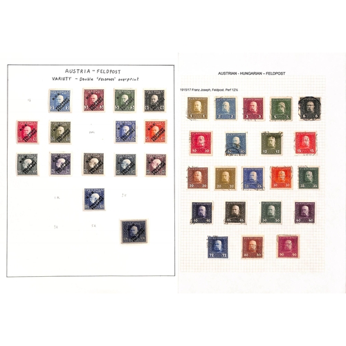 876 - Military Post. 1915-18 Collection on pages including 1915 overprint set mint and used, imperf set mi... 