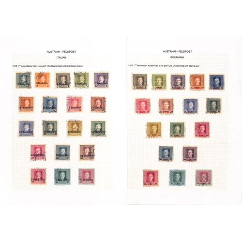 876 - Military Post. 1915-18 Collection on pages including 1915 overprint set mint and used, imperf set mi... 