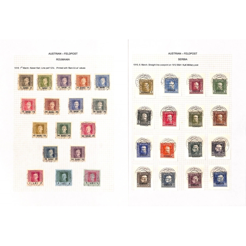 876 - Military Post. 1915-18 Collection on pages including 1915 overprint set mint and used, imperf set mi... 