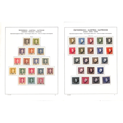 876 - Military Post. 1915-18 Collection on pages including 1915 overprint set mint and used, imperf set mi... 