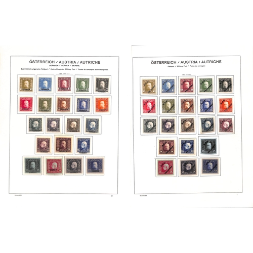 876 - Military Post. 1915-18 Collection on pages including 1915 overprint set mint and used, imperf set mi... 