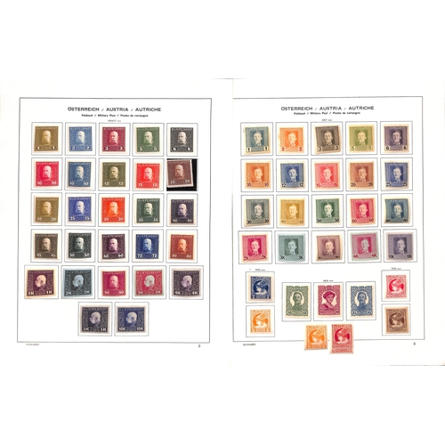 876 - Military Post. 1915-18 Collection on pages including 1915 overprint set mint and used, imperf set mi... 