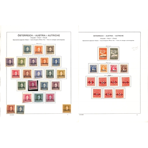 876 - Military Post. 1915-18 Collection on pages including 1915 overprint set mint and used, imperf set mi... 