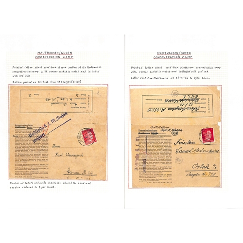 883 - World War Two. 1941-45 Covers and cards including lettersheets (4) and a cover from Mauthausen (3) o... 