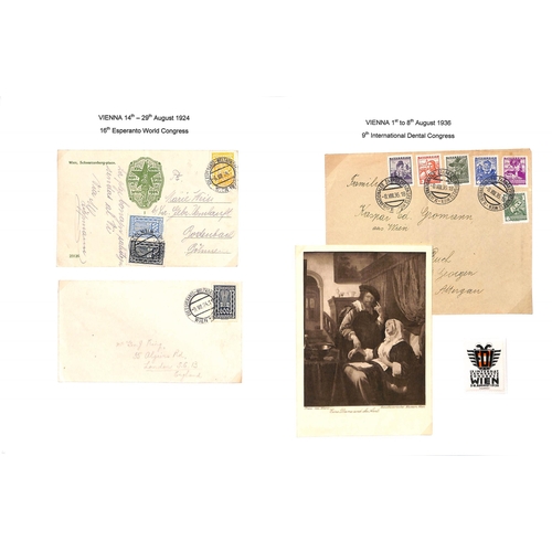 894 - International Congresses & Conventions. 1891-1937 Covers and cards with cancels for congresses compr... 