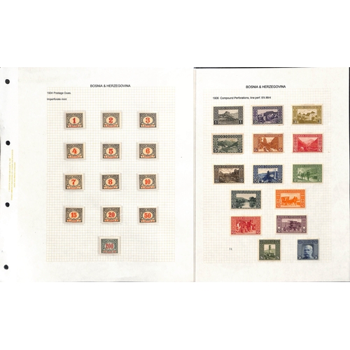 875 - Bosnia-Herzegovina. 1894-1918 Specialised collection in an album with 1900-05 perf 6½ stamps, p... 