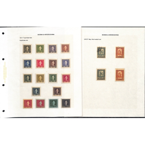 875 - Bosnia-Herzegovina. 1894-1918 Specialised collection in an album with 1900-05 perf 6½ stamps, p... 