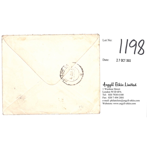 1198 - Quetta Earthquake / Ireland. 1934 (June 4) Stampless cover to Bray, Co. Wicklow, endorsed 