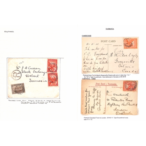 860 - Cancellations. 1899-1912 Pictorial issue, selected circular datestamp cancels on stamps (456), cover... 