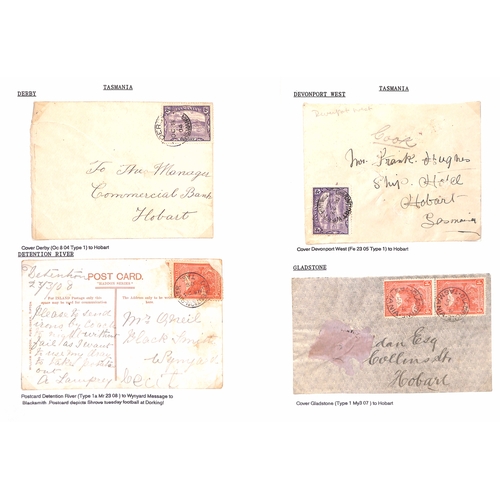 860 - Cancellations. 1899-1912 Pictorial issue, selected circular datestamp cancels on stamps (456), cover... 