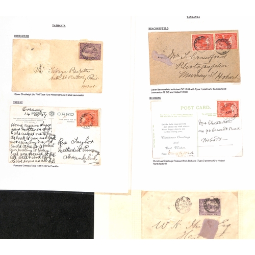 860 - Cancellations. 1899-1912 Pictorial issue, selected circular datestamp cancels on stamps (456), cover... 