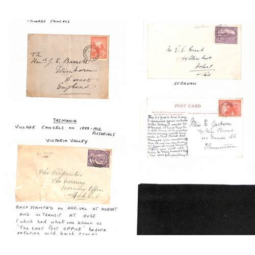 860 - Cancellations. 1899-1912 Pictorial issue, selected circular datestamp cancels on stamps (456), cover... 