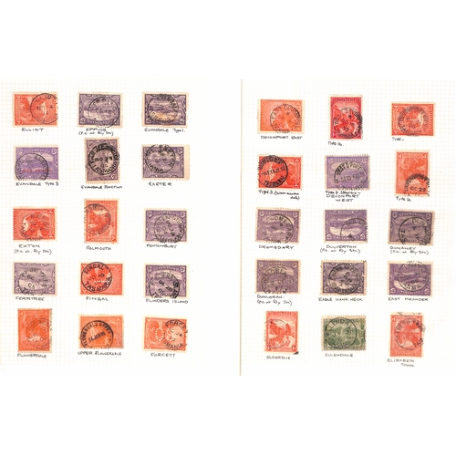 860 - Cancellations. 1899-1912 Pictorial issue, selected circular datestamp cancels on stamps (456), cover... 