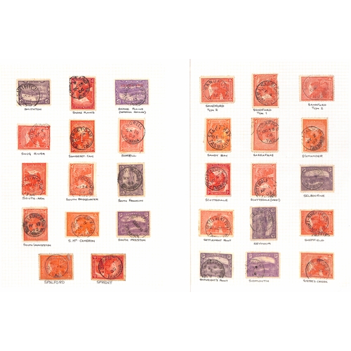 860 - Cancellations. 1899-1912 Pictorial issue, selected circular datestamp cancels on stamps (456), cover... 