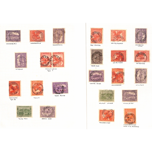 860 - Cancellations. 1899-1912 Pictorial issue, selected circular datestamp cancels on stamps (456), cover... 