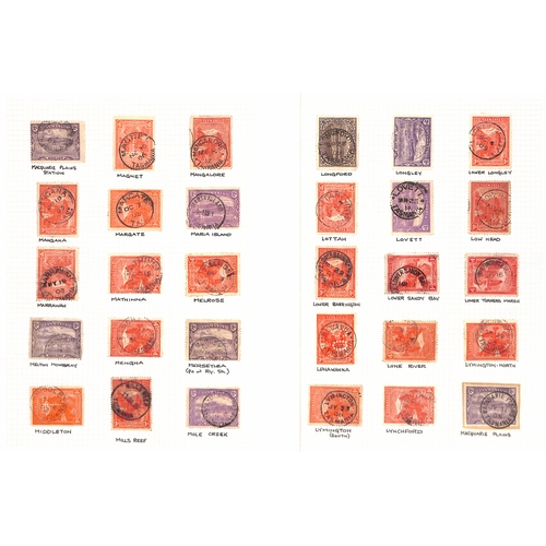 860 - Cancellations. 1899-1912 Pictorial issue, selected circular datestamp cancels on stamps (456), cover... 