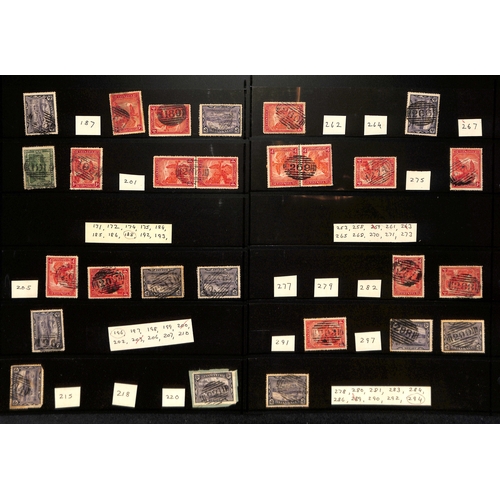 861 - Cancellations. 1899-1912 Pictorial issue, numeral cancels on stamps from 1 - 382, some scarce cancel... 