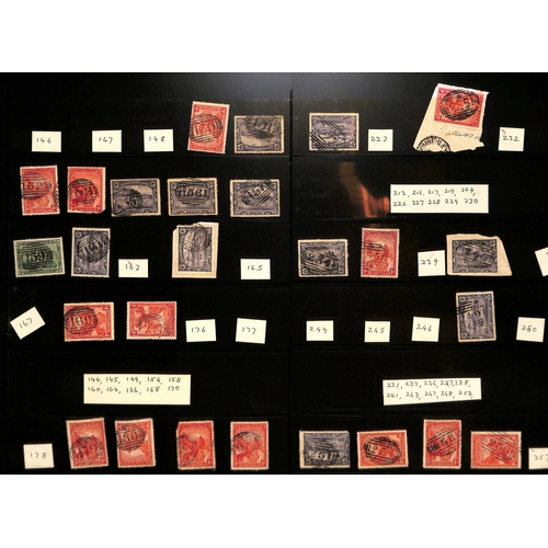 861 - Cancellations. 1899-1912 Pictorial issue, numeral cancels on stamps from 1 - 382, some scarce cancel... 