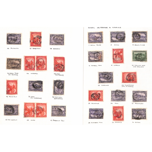 861 - Cancellations. 1899-1912 Pictorial issue, numeral cancels on stamps from 1 - 382, some scarce cancel... 