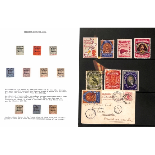 823 - 1900-09 Colonial stamps including Gambia KEVII Specimen stamps (20, with 1909 set of thirteen fine m... 