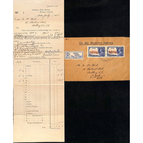 787 - Europe. 1935 O.H.M.S Covers from Malta (2), Gibraltar (2) or Cyprus to USA (4) or Canada all bearing... 